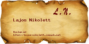 Lajos Nikolett névjegykártya