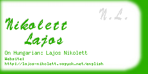 nikolett lajos business card